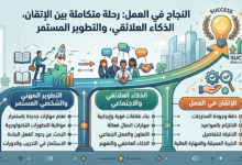 النجاح في العمل: رحلة متكاملة بين الإتقان، الذكاء العلائقي، والتطوير المستمر