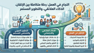 النجاح في العمل: رحلة متكاملة بين الإتقان، الذكاء العلائقي، والتطوير المستمر