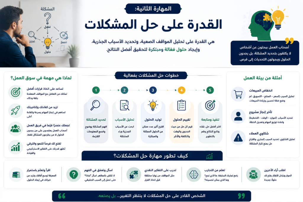 المهارة الثانية: القدرة على حل المشكلات