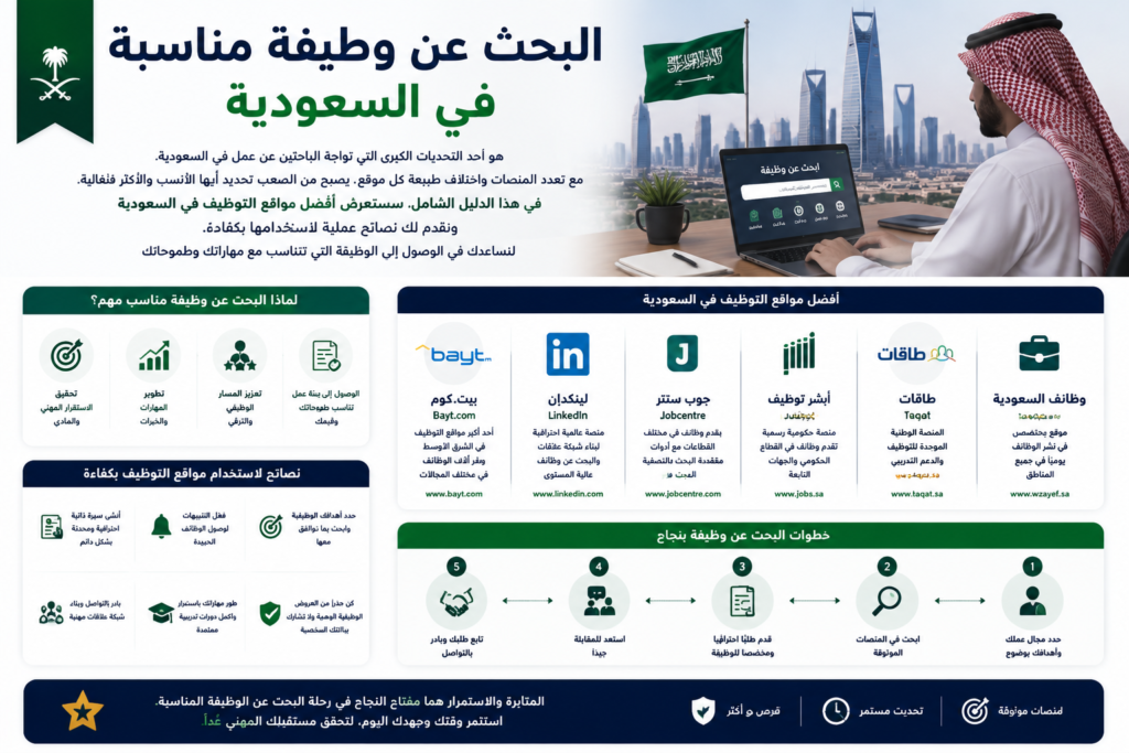البحث عن وظيفة مناسبة في السعودية