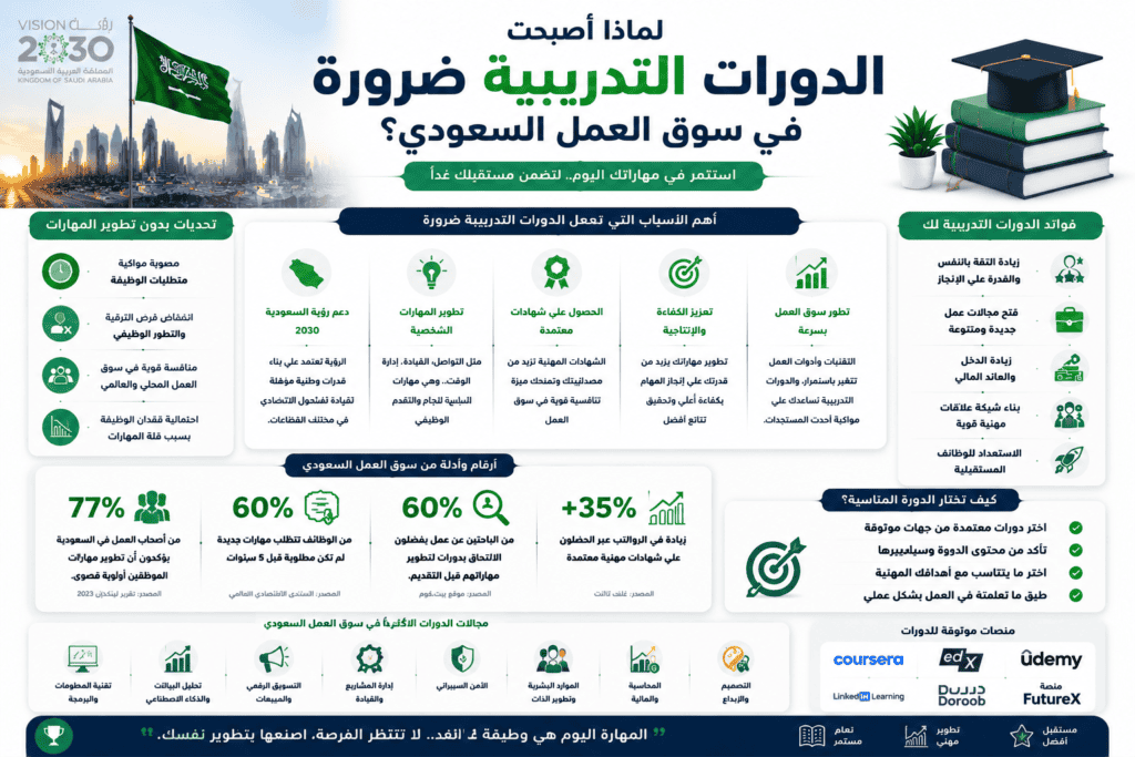 لماذا أصبحت الدورات التدريبية ضرورة في سوق العمل السعودي؟