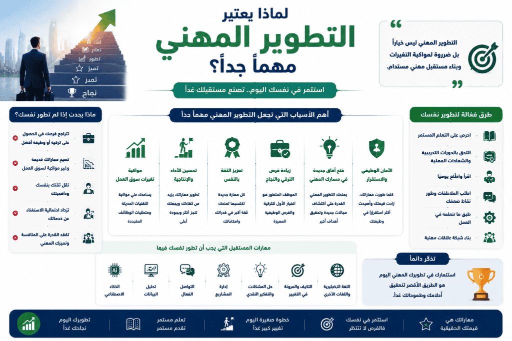 لماذا يعتبر التطوير المهني مهماً جداً؟