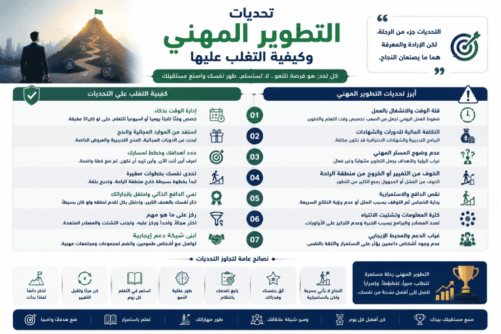 تحديات التطوير المهني وكيفية التغلب عليها