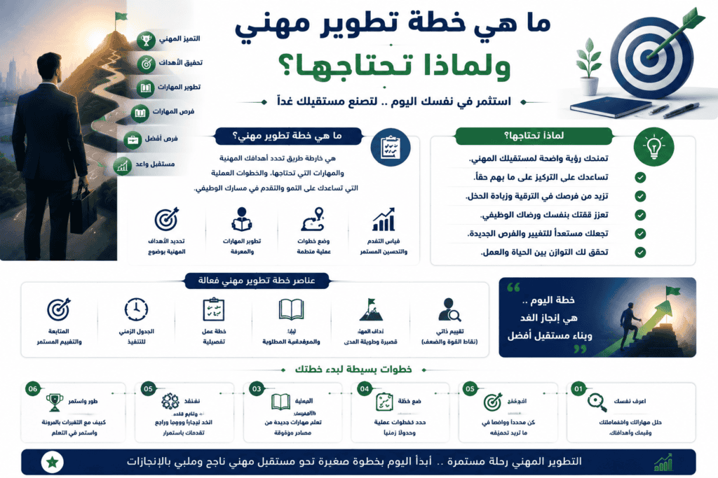 ما هي خطة تطوير مهني ولماذا تحتاجها؟