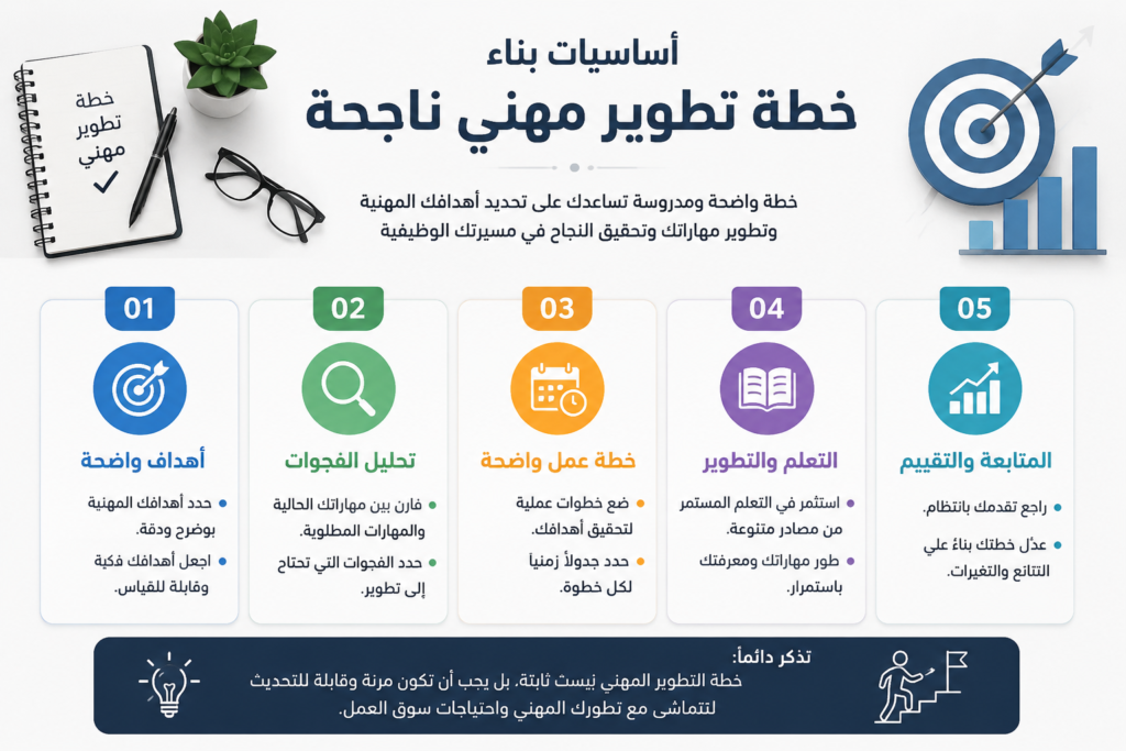 أساسيات بناء خطة تطوير مهني ناجحة