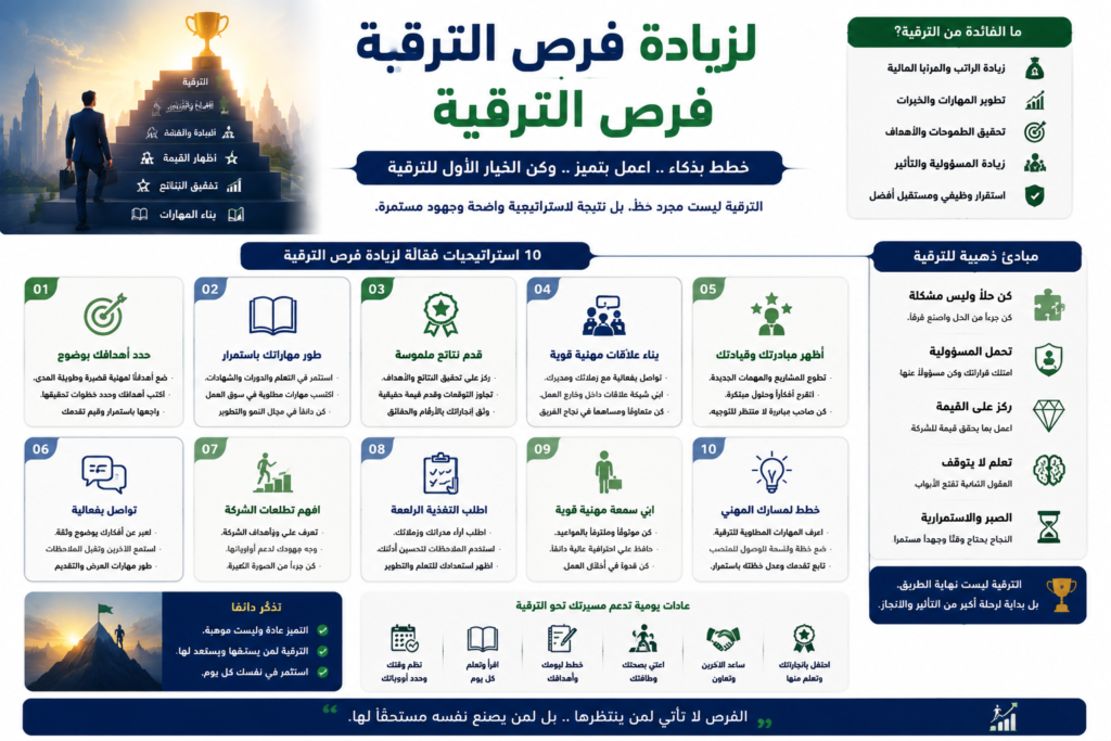 استراتيجيات لزيادة فرص الترقية