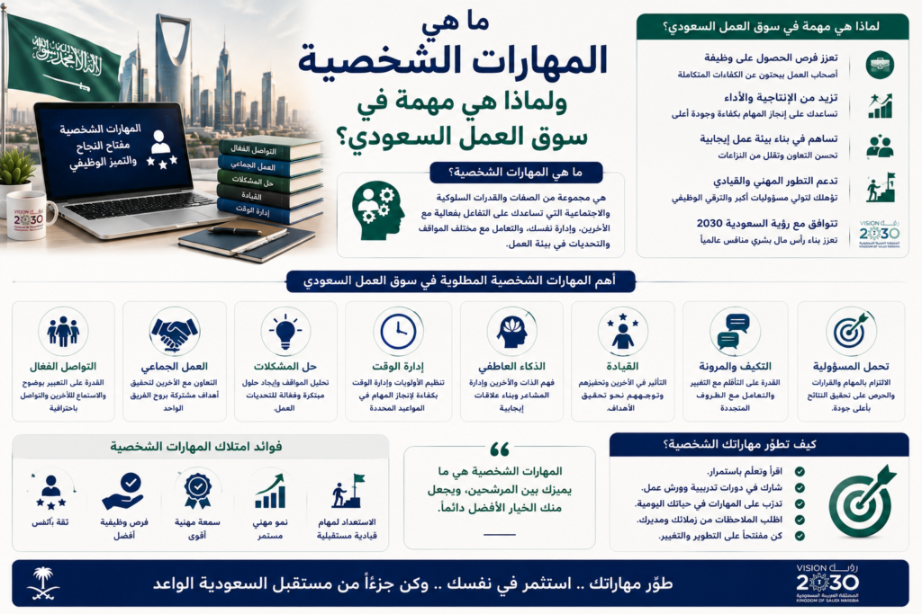 ما هي المهارات الشخصية ولماذا هي مهمة في سوق العمل السعودي؟